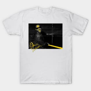 Young Retro Stevie Wonder Grey T-Shirt